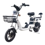 14 inch size 9 dual oil disc new 350W brushless gearless motor lithium battery electric bicycle