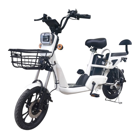14 inch size 9 dual oil disc new 350W brushless gearless motor lithium battery electric bicycle