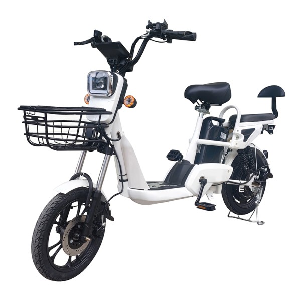 14 inch size 9 dual oil disc new 350W brushless gearless motor lithium battery electric bicycle