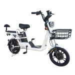 14 inch size 9 dual oil disc new 350W brushless gearless motor lithium battery electric bicycle
