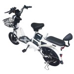 14 inch size 9 dual oil disc new 350W brushless gearless motor lithium battery electric bicycle