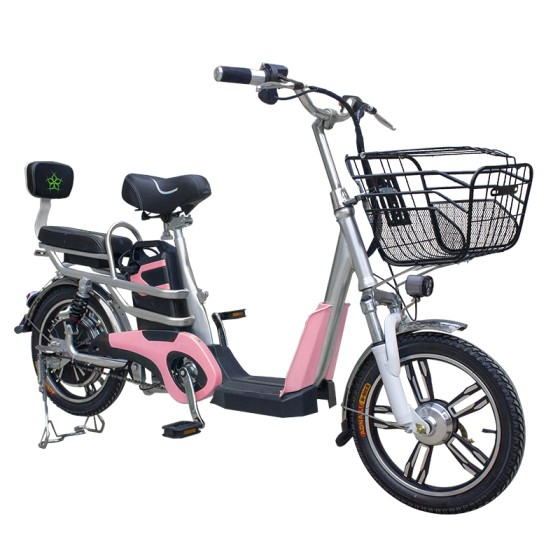 16 inch No. 8 parent-child ebike home electric bike 350W brushless gearless motor lithium battery electric bike