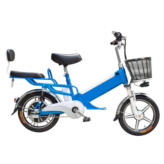 16 inch small spirit disc integrated wheel 350W brushless gearless motor lithium battery electric bicycle