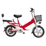 16 inch small spirit disc integrated wheel 350W brushless gearless motor lithium battery electric bicycle