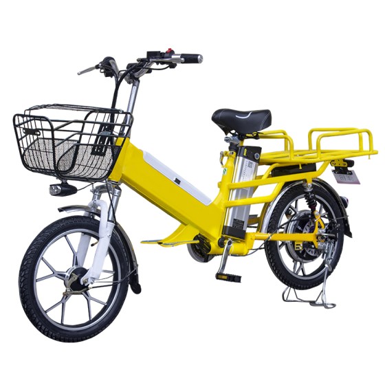 18 inch double battery takeaway car integrated wheel 350W brushless gearless motor lithium battery electric bike