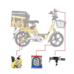 18 inch integrated wheel 350W brushless gearless motor lithium battery takeaway bike