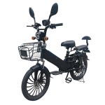 20 inch fat tire integrated wheel electric bike bluetooth speaker 350W lithium battery electric vehicle