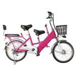 20 inch parent-child three-seat lithium electric bicycle 240w brushless with gear motor strong power