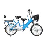 20 inch parent-child three-seat lithium electric bicycle 240w brushless with gear motor strong power