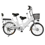 20 inch parent-child three-seat lithium electric bicycle 240w brushless with gear motor strong power