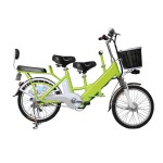 20 inch parent-child three-seat lithium electric bicycle 240w brushless with gear motor strong power