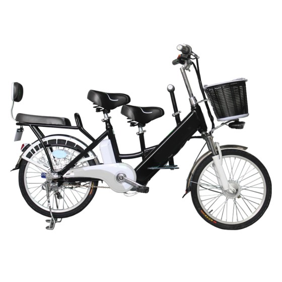20 inch parent-child three-seat lithium electric bicycle 240w brushless with gear motor strong power