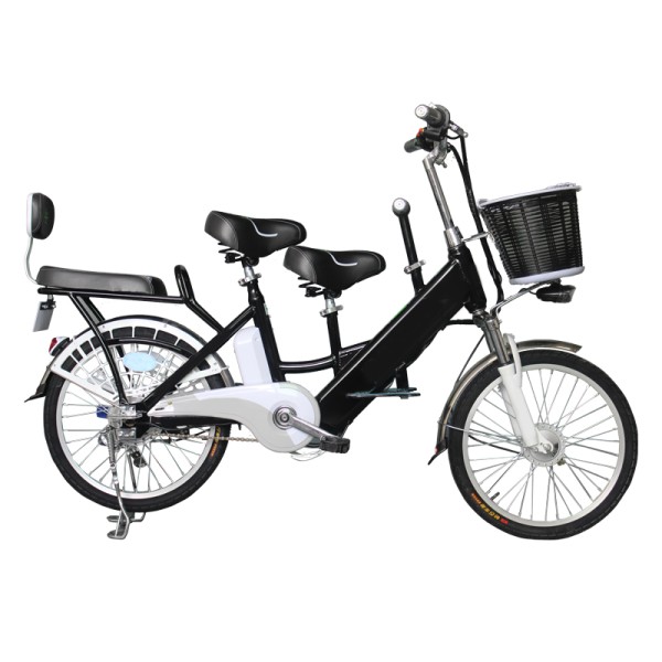 20 inch parent-child three-seat lithium electric bicycle 240w brushless with gear motor strong power