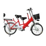20 inch parent-child three-seat lithium electric bicycle 240w brushless with gear motor strong power