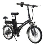 20 inch lithium battery spoke wheel folding electric bike can be put into the trunk of the trolley 350W motor