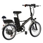 20 inch lithium battery spoke wheel folding electric bike can be put into the trunk of the trolley 350W motor