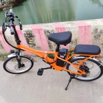 20 inch lithium battery spoke wheel folding electric bike can be put into the trunk of the trolley 350W motor