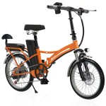 20 inch lithium battery spoke wheel folding electric bike can be put into the trunk of the trolley 350W motor