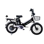 20 inch double battery integrated wheel big tire long distance electric bike 350W brushless gearless motor lithium battery
