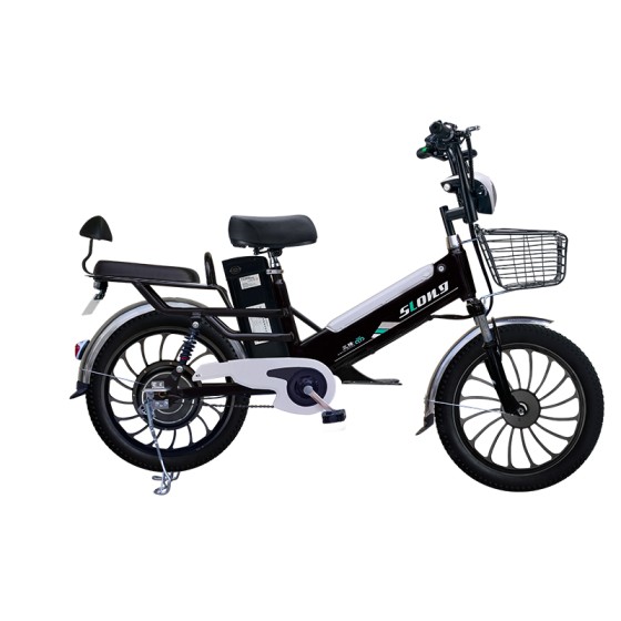 20 inch double battery integrated wheel big tire long distance electric bike 350W brushless gearless motor lithium battery