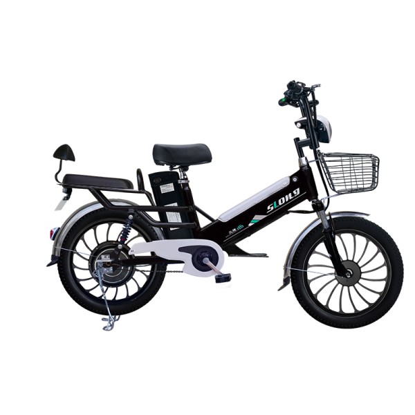 20 inch double battery integrated wheel big tire long distance electric bike 350W brushless gearless motor lithium battery