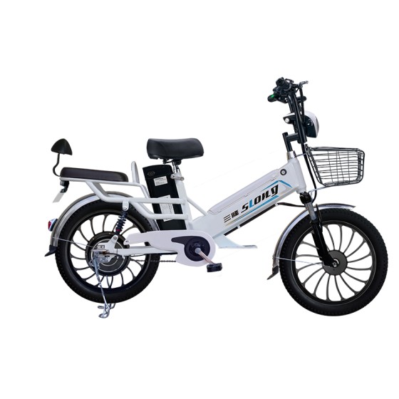 20 inch double battery integrated wheel big tire long distance electric bike 350W brushless gearless motor lithium battery