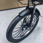 20 inch double battery integrated wheel big tire long distance electric bike 350W brushless gearless motor lithium battery