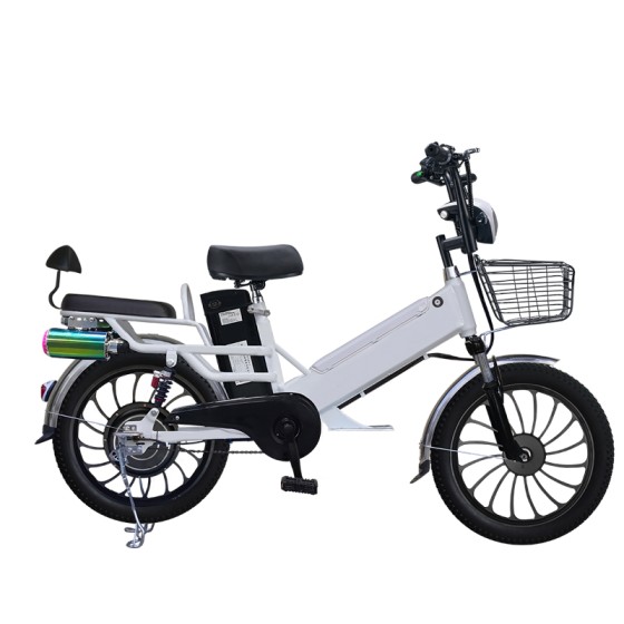 20 inch double battery fat tire integrated wheel bluetooth speaker electric bike 350W brushless gearless motor lithium battery