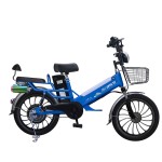 20 inch double battery fat tire integrated wheel bluetooth speaker electric bike 350W brushless gearless motor lithium battery