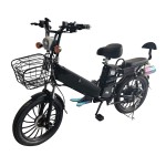20 inch double battery fat tire integrated wheel bluetooth speaker electric bike 350W brushless gearless motor lithium battery