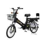 20 inch double battery spoke wheel long distance electric bike 350W brushless with gear motor lithium battery
