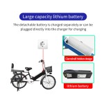 22 inch large shelf spoke wheel 350W brushless with gear motor lithium battery electric bike