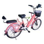 24 inch parent-child three-seater lithium electric bicycle with Bluetooth speaker 350w brushless with gear motor strong power